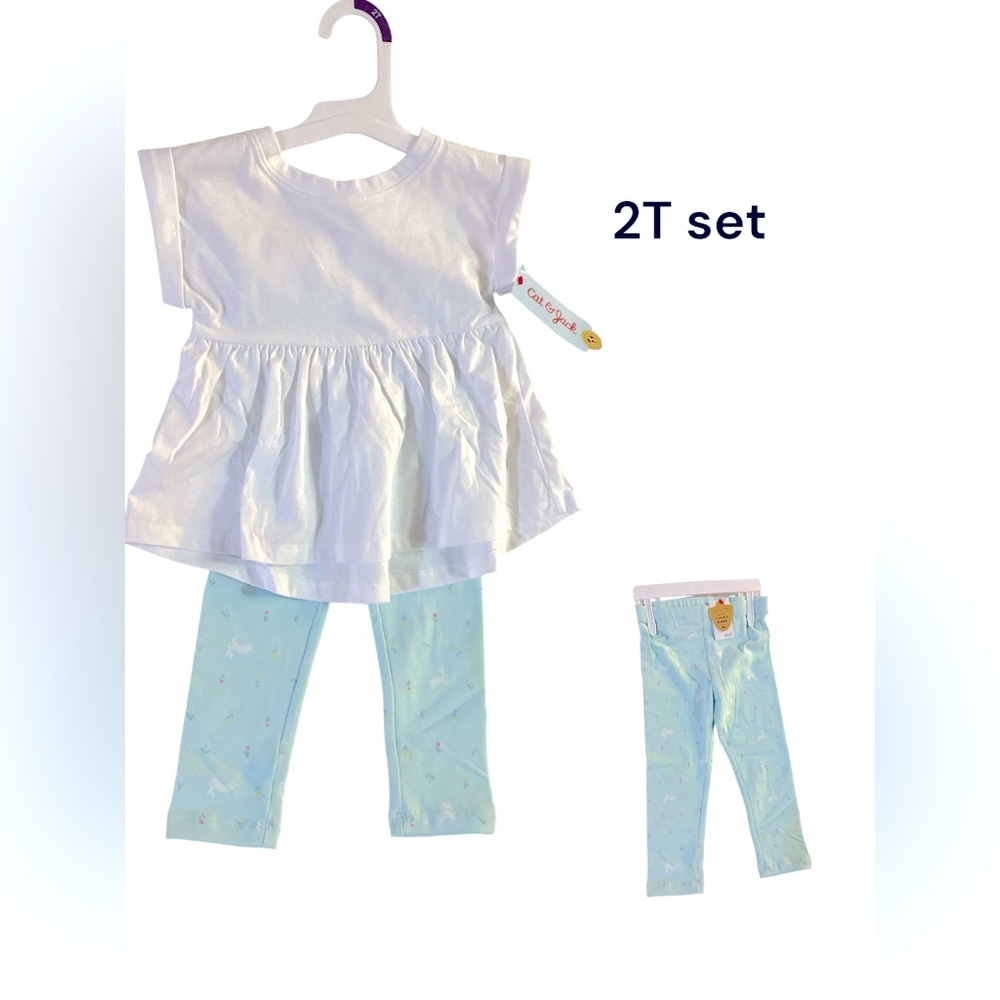 Cat&Jack 2pc. Spring bunnies set. 2T.​